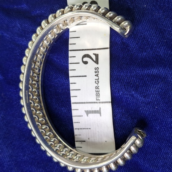 Sterling Silver Twisted Double Coil Cuff Bracelet Stamped Sterling - Picture 10 of 10